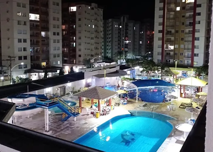 Privê das Thermas 01 - Ar Split nos 2 quartos, ventilador na sala, purificador Soft gelada natural
